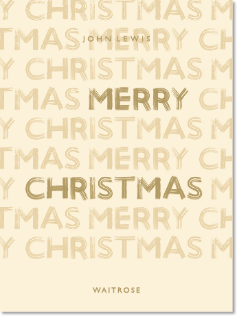 Merry Christmas Gold Text Physical